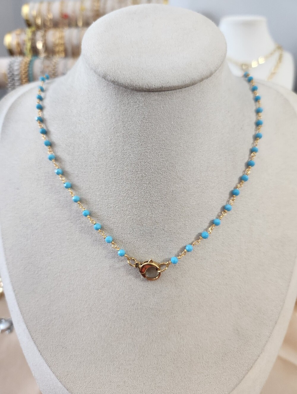 Turquoise Wire Wrapped Necklace
